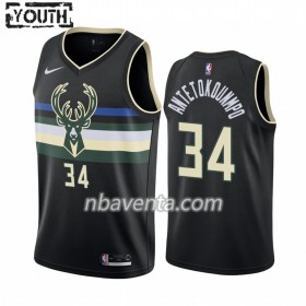 Camiseta Niños Milwaukee Bucks Giannis Antetokounmpo 34 2019-20 Nike Statement Edition Swingman